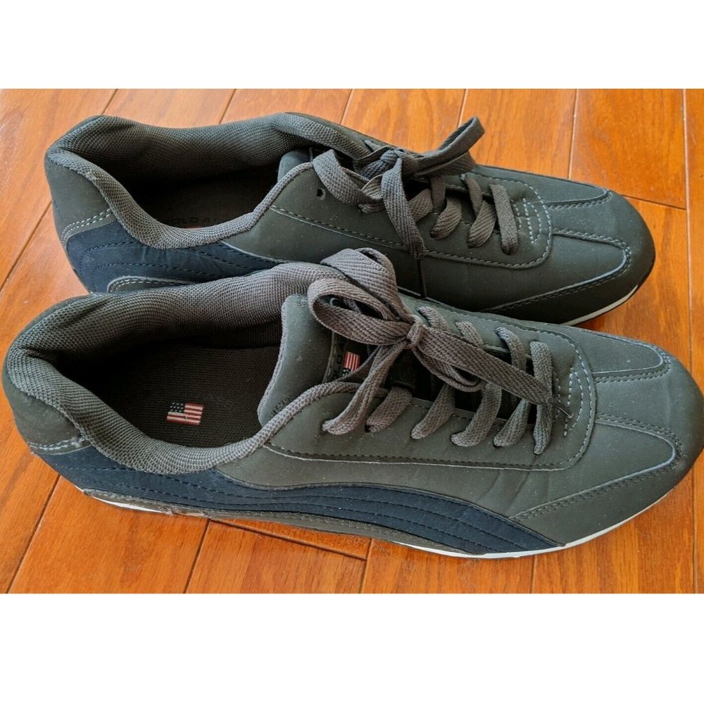 US Polo Association Gray Sneakers Trainers MENS US 12/ EU 46.5 / UK 11